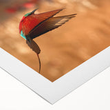 Art deco poster featuring a serene Zambian landscape on rolled canvas, ideal for dining room wall art.
