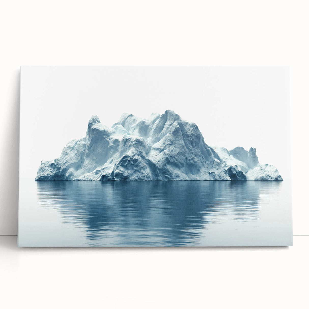Black and white photograph of Antarctic scenery on a large stretched canvas, ideal for kitchen wall art or bedroom ambiance.