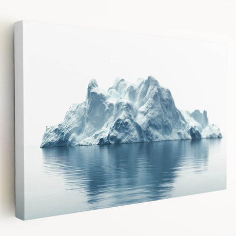 Antarctic landscape on a large stretched canvas, featuring icy blue and white tones, ideal for kitchen wall art.