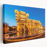 Large canvas print of an Asian landscape in muted earth tones, suitable for kitchen wall art.