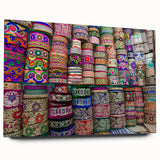 Large abstract wall art of a Bangladesh scenery in muted earth tones on acrylic glass.