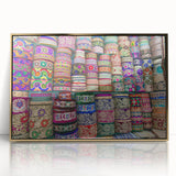 Large art print of a Bangladesh rural scenery in muted earth tones on a framed acrylic, ideal for modern art wall decor.