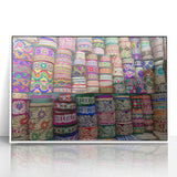 Acrylic print of a tranquil Bangladesh landscape in soft pastel shades, ideal for modern art wall decor in a nursery.