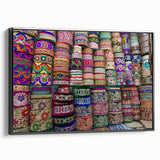 Black and white framed canvas featuring a vintage landscape of Bangladesh, ideal for bedroom wall decor.