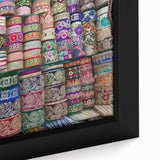 Extra large framed canvas of a textured, colorful art depicting a serene Bangladesh scenery, ideal for living room decor.