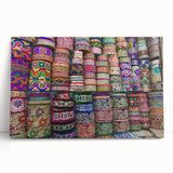 Black and white stretched canvas featuring a panoramic view of a Bangladeshi landscape, ideal for kitchen wall art.