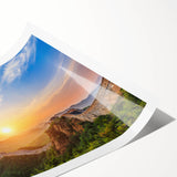 Extra large wall art of the Great Wall of China in line art style, featuring subtle floral elements.