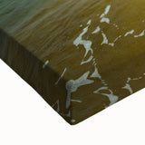 Black and white landscape art painting of Hong Kong on large stretched canvas, suited for bedroom wall decor.