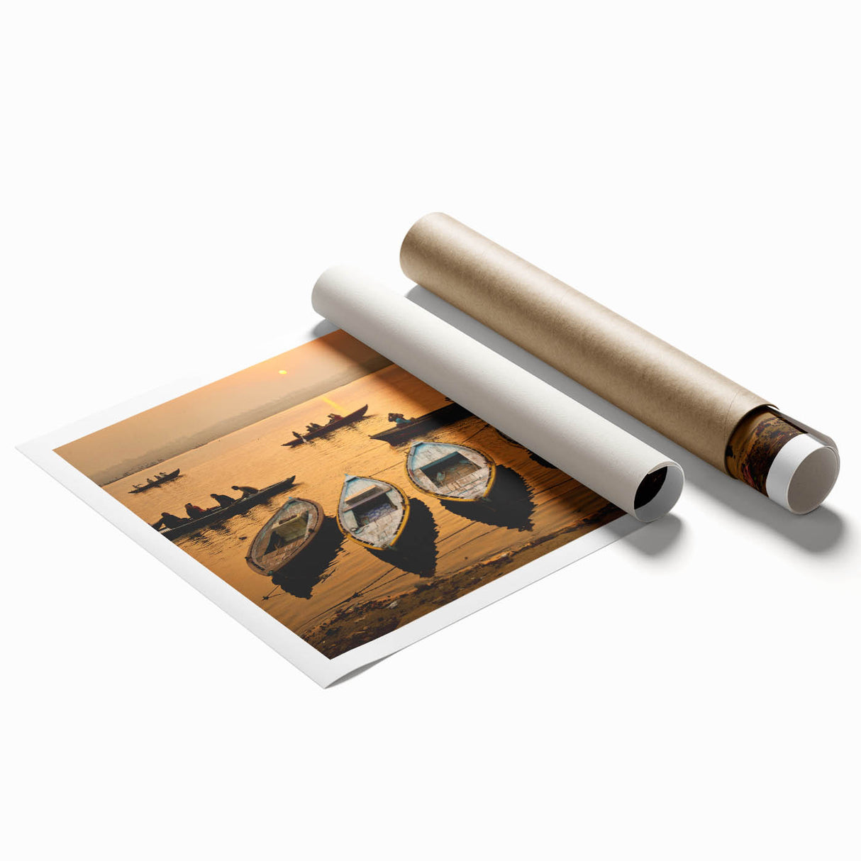 Extra large rolled print featuring a floral design with vibrant colors.