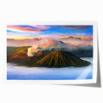 Extra large rolled print of a serene Indonesian landscape, featuring lush greenery and floral elements.