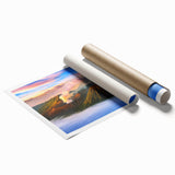 Extra large rolled print depicting vibrant flora of Indonesia, ideal for classy bathroom or large living room decor.