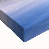 Black and white landscape art painting of a serene Indonesian scene on stretched canvas, ideal for bedroom wall art.