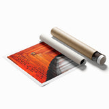 Extra large rolled print of a Kyoto scenery with delicate floral details in pastel shades.