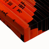 Large art depicting a black and white landscape painting of Kyoto, Japan on stretched canvas, ideal for bedroom wall decor.