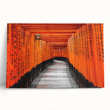 Black and white stretched canvas of Kyoto scenery, ideal for kitchen wall art or bedroom ambiance.