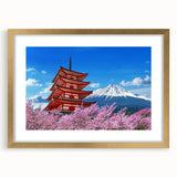 Extra large wall art featuring an abstract depiction of Mount Fuji in textured hues of blue and white.