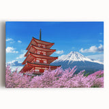 Black and white canvas print of Mount Fuji, ideal for kitchen wall art.