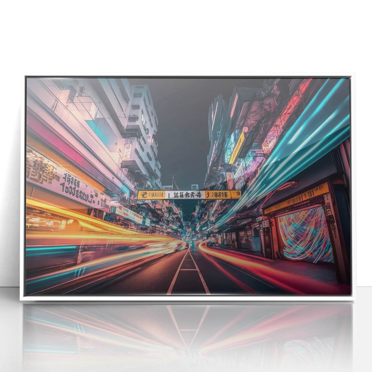 Art deco poster of Tokyo skyline in pastel shades, framed acrylic, ideal for modern art wall decor in a nursery.