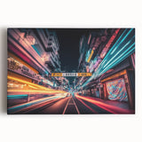 Black and white large art print of Tokyo skyline on stretched canvas, ideal for kitchen wall art.