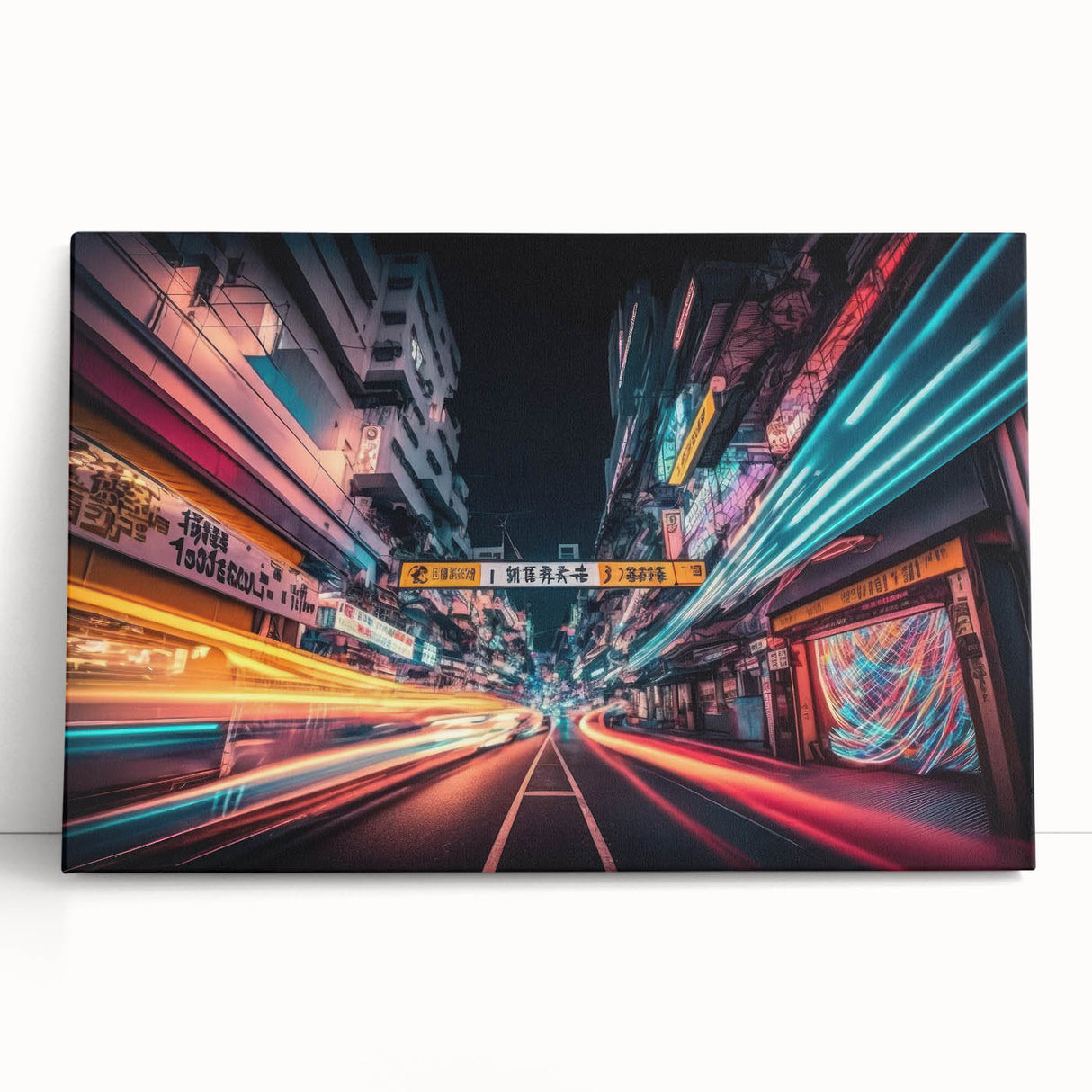 Black and white large art canvas of Tokyo skyline, ideal for kitchen wall art or bedroom ambiance.