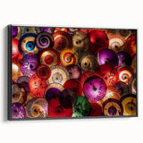 Black and white vintage poster art of a Japanese landscape on framed canvas, ideal for bedroom decor.