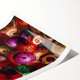 Extra large rolled print featuring line art flowers in a minimalist style, with muted earth tones.