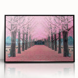 Large abstract wall art featuring a mid-century modernist Korean landscape in muted earth tones on framed acrylic.