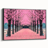 Black and white landscape art painting of a vintage Korean scene on framed canvas, ideal for bedroom wall decor.