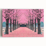 Black and white stretched canvas of Asian scenery, ideal for kitchen wall art.