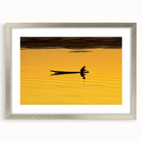 Textured abstract art print of a Laos scenery in silver frame with mat, featuring earthy and green tones.