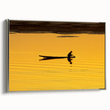 Framed canvas featuring a vintage-style landscape painting of a Laos scenery in vibrant, colorful hues.