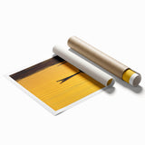 Extra large rolled canvas print of a serene Laos landscape in soft green and blue tones.