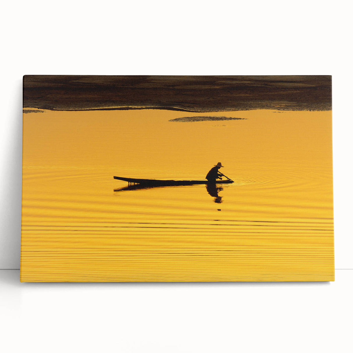 Black and white photo of a Laos scenery on large stretched canvas, ideal for kitchen wall art or bedroom.