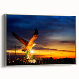 Framed canvas featuring a vintage-style landscape painting of a Malaysian scenery in colorful art tones.