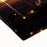 Black and white landscape art painting of a Malaysian scenery on stretched canvas, suitable for bedroom wall art.