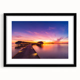 Extra large, textured abstract art print of vibrant Maldivian scenery on a black framed canvas, ideal for living room decor.