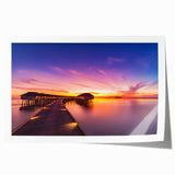 Extra large rolled print depicting a serene Maldivian beach with vibrant blue and green tones.