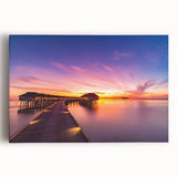 Black and white photograph of Maldivian scenery on stretched canvas, ideal for kitchen wall art.