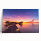Black and white photograph of Maldives scenery on stretched canvas, ideal for kitchen wall art or bedroom ambiance.