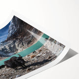 Extra large rolled print featuring line art flowers in subtle earth tones, ideal for large living room wall decor.