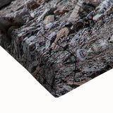 Black and white landscape art painting of a Nepalese mountain scene on stretched canvas, ideal for bedroom decor.