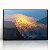 Large abstract wall art featuring a mid-century modernist style with vibrant colors on a framed acrylic print.