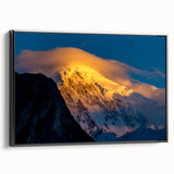 Black and white framed canvas depicting a vintage-style Pakistani landscape, ideal for bedroom wall art.