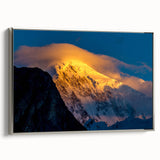 Landscape art painting of a scenic Pakistani vista in vibrant colors on a framed canvas, ideal for living room decor.