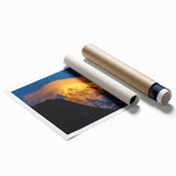 Extra large rolled print of a serene Pakistani landscape with vibrant green and blue tones.