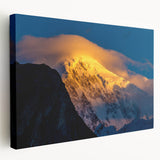Large canvas print of a serene Pakistani landscape in muted earth tones, suited for kitchen wall art.