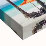 Black and white landscape art painting of a Philippine rice terrace on stretched canvas, ideal for bedroom decor.