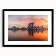 Extra large abstract art print of Singapore skyline in vibrant, colorful strokes on a textured canvas.