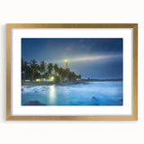 Extra large abstract art print of a textured Sri Lankan landscape in gold frame, ideal for living room decor.