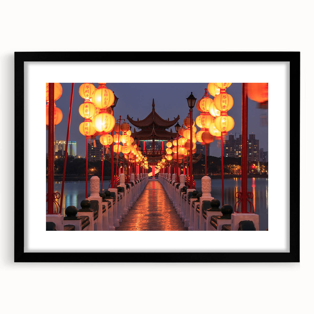 Extra large abstract art print of a vibrant, colorful Taiwanese landscape on textured canvas, ideal for living room decor.